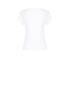 Regular T-shirt van katoenmix met damesprint en strass-steentjes Rinascimento 2