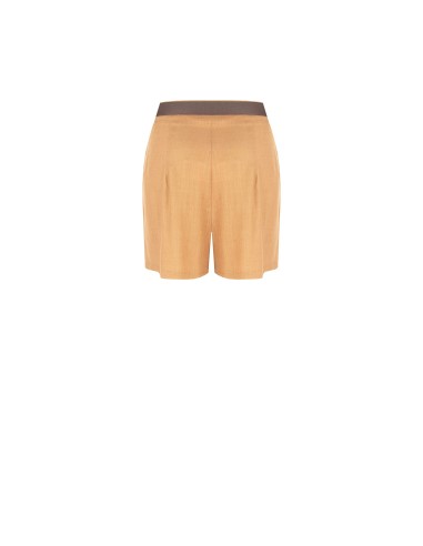 Korte broek van een viscose-linnenmix met bijpassende riem van imitatieleer Rinascimento