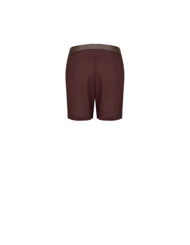Korte broek van een viscose-linnenmix met bijpassende riem van imitatieleer Rinascimento