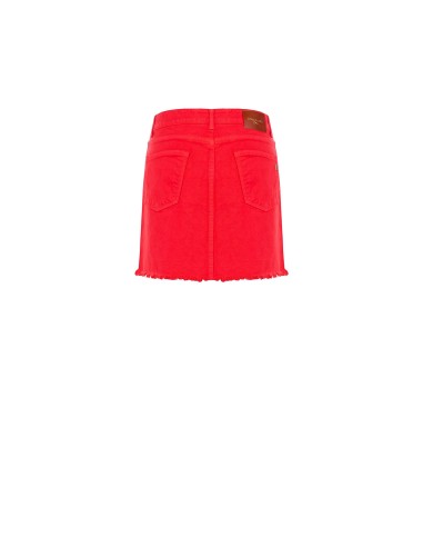 Stretchdenim minirok met gerafelde zoom van Rinascimento