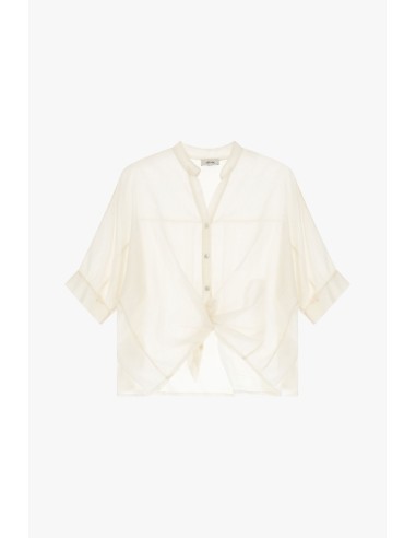 Cropped blouse met knoopdetail aan de voorkant en omgeslagen mouwen van Dixie