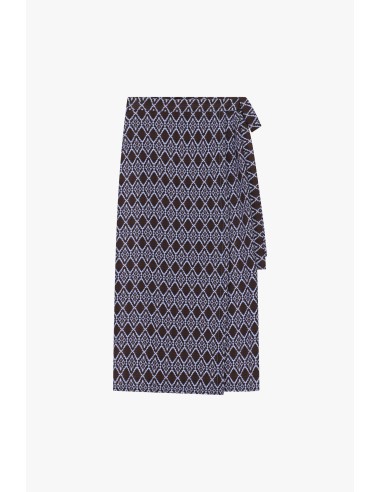 Lange wikkelrok met geometrische print van Dixie