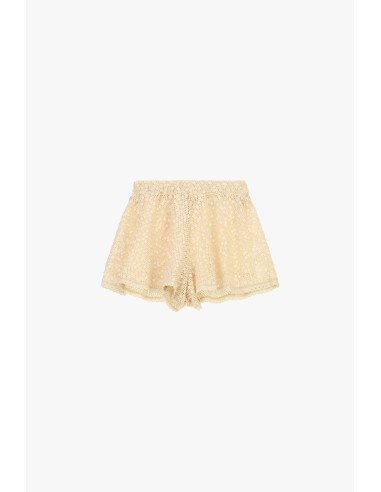 Dixie kanten shorts met wijde snit en elastische taille