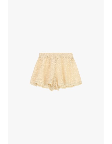 Dixie kanten shorts met wijde snit en elastische taille