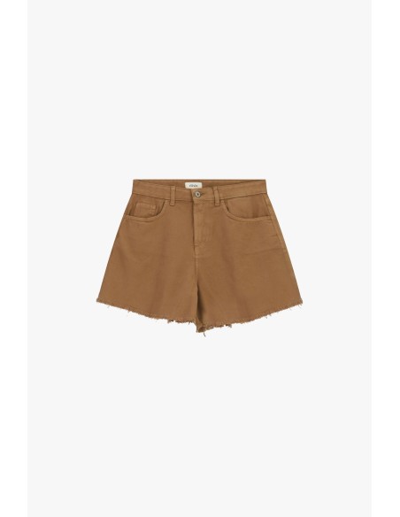 Regular-fit shorts met rafelige details en zakken van Dixie