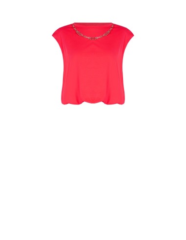 Katoenen ballon top met afneembare ketting met RR-logo Rinascimento
