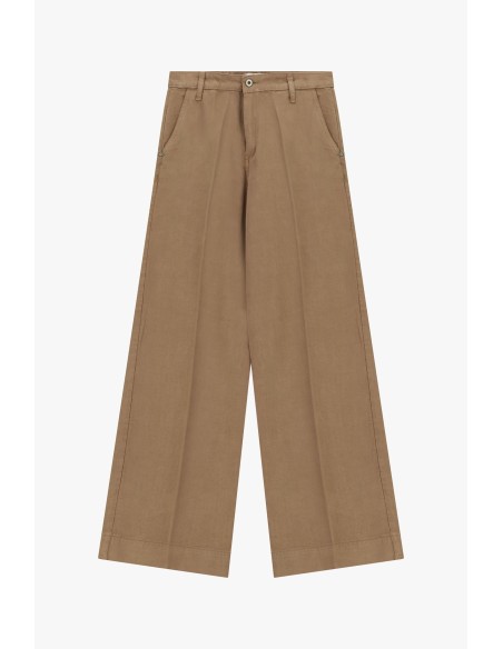 Hoge taille palazzobroek met zijzakken Please