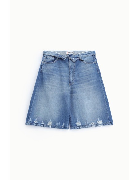 Knielange shorts met vijf zakken en een used-effect, alstublieft