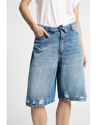 Knielange shorts met vijf zakken en een used-effect, alstublieft