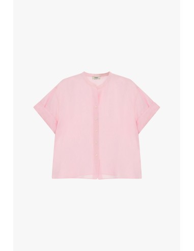Dixie T-shirt met ronde hals, korte mouwen en knopen