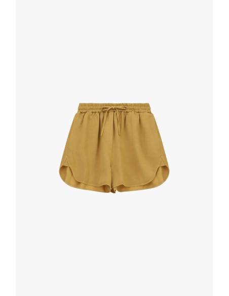 Dixie regular-fit shorts met afgeronde zoom en elastische taille