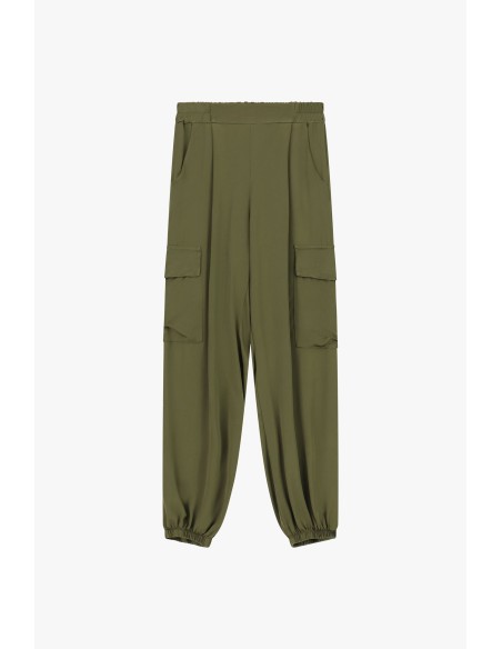 Broek met cargozakken en elastische zoom Dixie
