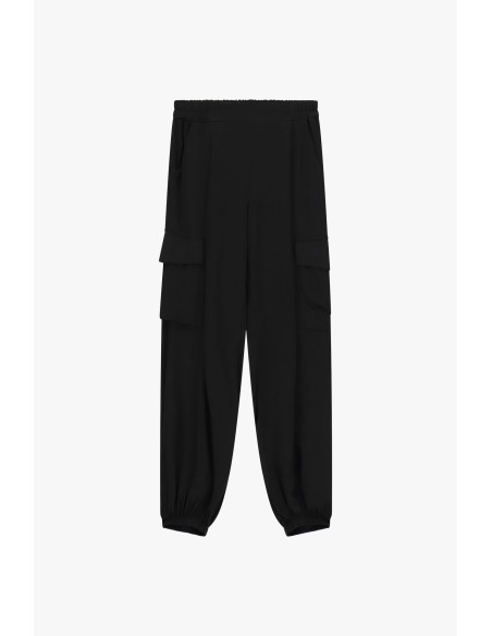 Broek met cargozakken en elastische zoom Dixie