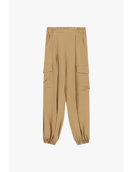 Broek met cargozakken en elastische zoom Dixie