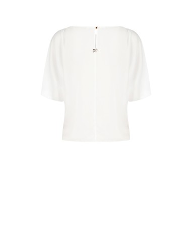 Ruime en soepelvallende blouse van georgette met vleermuismouwen van Rinascimento