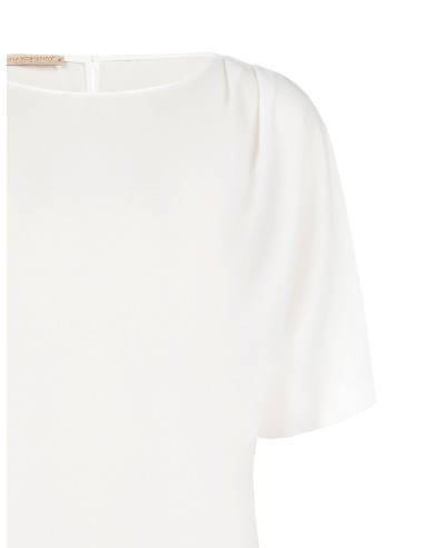 Ruime en soepelvallende blouse van georgette met vleermuismouwen van Rinascimento