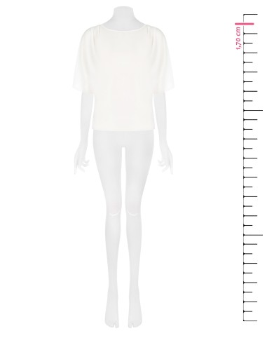 Ruime en soepelvallende blouse van georgette met vleermuismouwen van Rinascimento