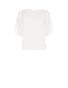 Ruime en soepelvallende blouse van georgette met vleermuismouwen van Rinascimento