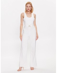 Flare jumpsuit met juweel in de taille van Rinascimento