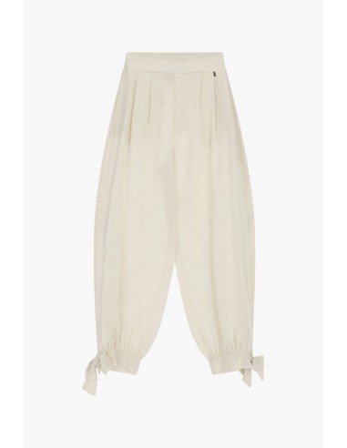 Palazzo-broek met geknoopte zoom en plooien Dixie