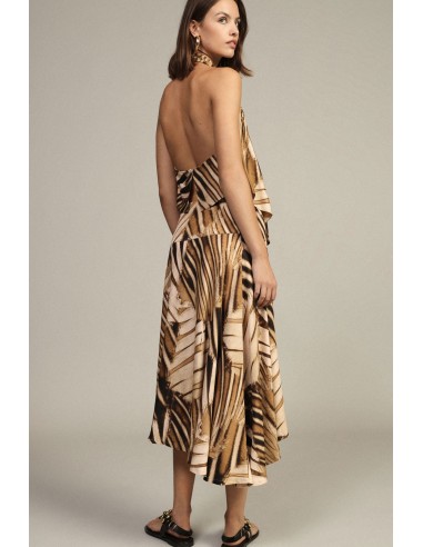 Asymmetrische midi-rok met bladprint van Dixie