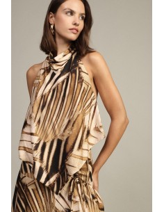 Haltertop met geometrische print Dixie Punta
