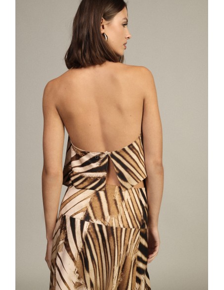 Haltertop met geometrische print Dixie Punta