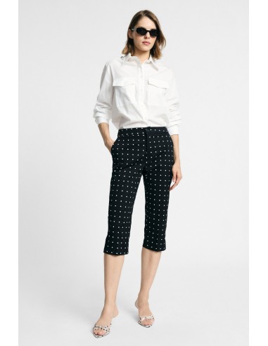 Regular-fit bermuda met stippenmotief en sluiting aan de voorkant Please