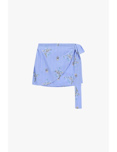 Korte wikkelrok met bloemenprint van Dixie