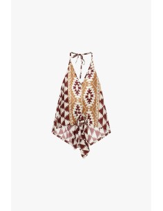Top met halterhals en geometrische print van Dixie 2