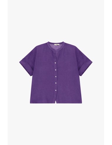 Dixie T-shirt met ronde hals, korte mouwen en knopen