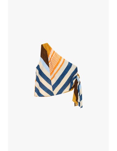 Asymmetrische top met één schouder en zijknoop Dixie