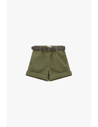 Regular-fit shorts met tailleband en omslag Please