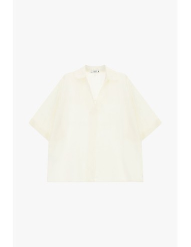 Ruime blouse met korte mouwen en klassieke kraag Alstublieft