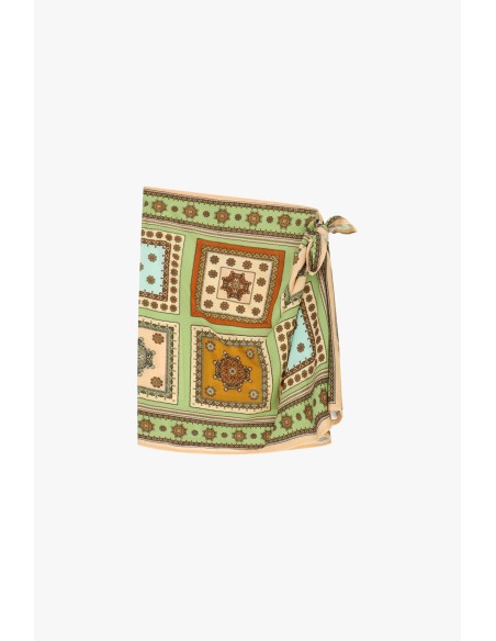 Korte wikkelrok met geometrisch patroon van Dixie