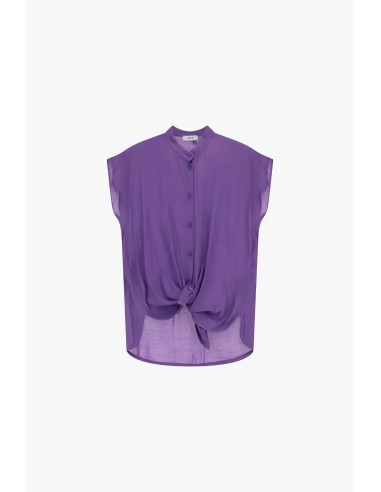 Mouwloze blouse met knoop aan de voorkant Dixie