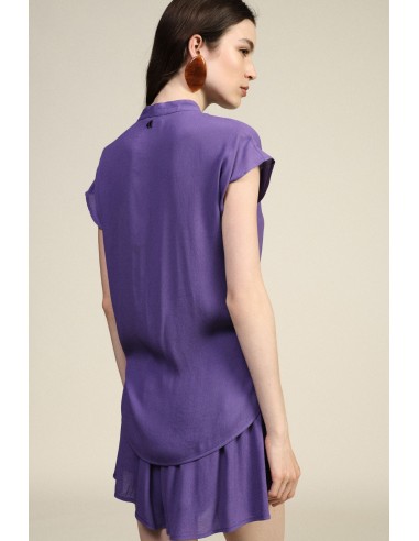 Mouwloze blouse met knoop aan de voorkant Dixie