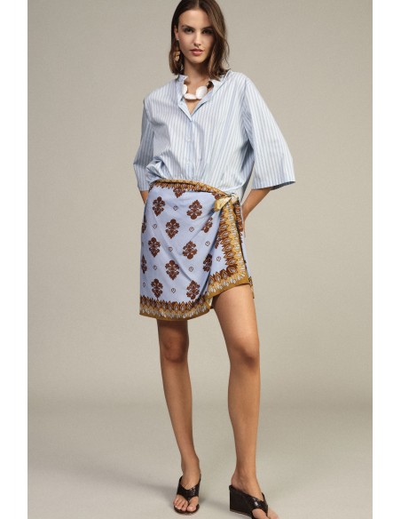 Korte knooprok met geometrische print van Dixie