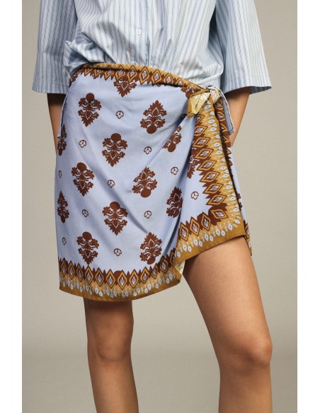 Korte knooprok met geometrische print van Dixie