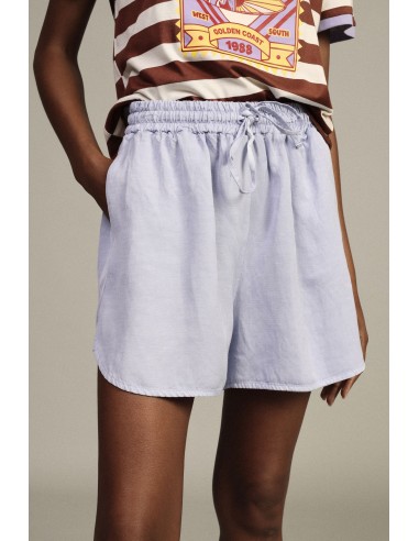 Dixie regular-fit shorts met afgeronde zoom en elastische taille