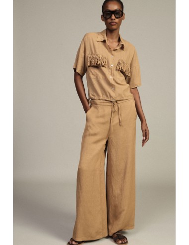 Palazzo-broek met elastische taille en trekkoord Dixie