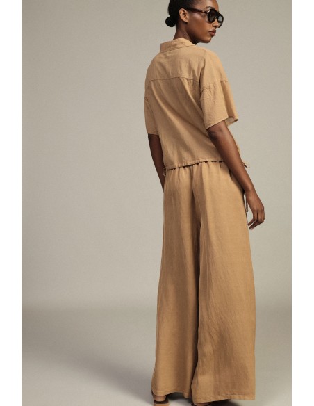 Palazzo-broek met elastische taille en trekkoord Dixie