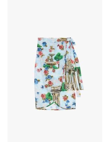 Korte wikkelrok met bloemenprint Dixie