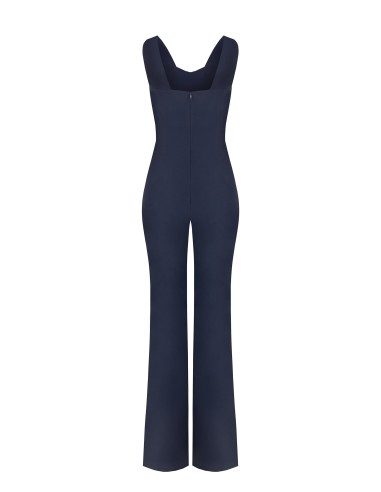 Flare jumpsuit met juweel in de taille van Rinascimento