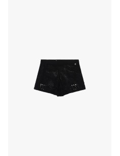 Geperforeerde shorts met geometrisch patroon en elastische taille Dixie