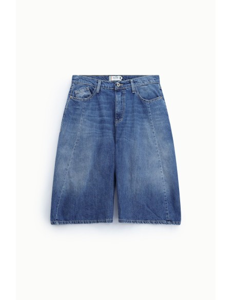 Regular-fit bermuda van denim met zijzakken Please