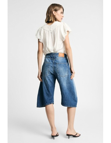 Regular-fit bermuda van denim met zijzakken Please