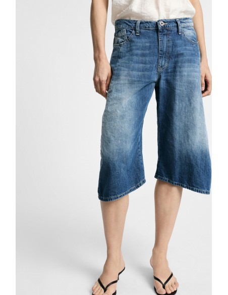 Regular-fit bermuda van denim met zijzakken Please