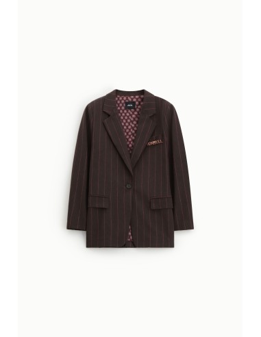 Gestreepte blazer met enkele rij knopen en zakken Dixie