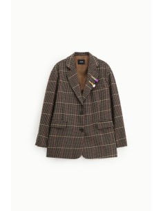 Geruite blazer met opgestikte zakken en knopen Dixie 2